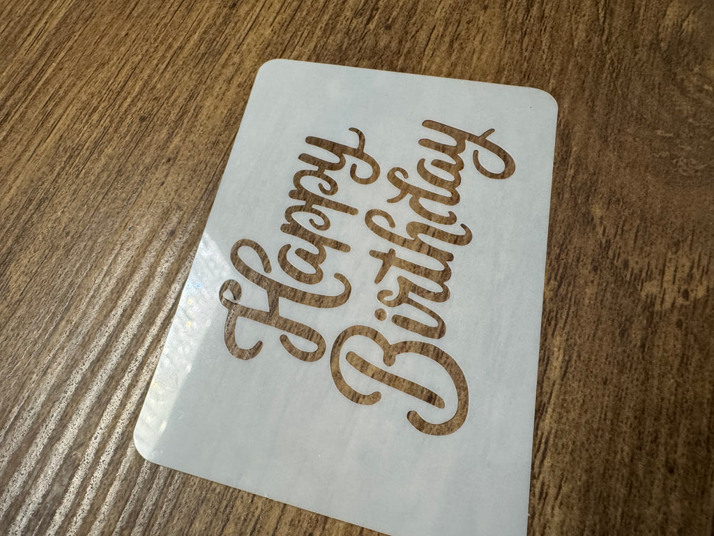 Happy Birthday Stencil