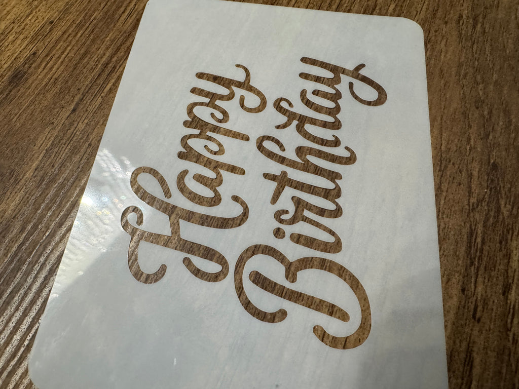 Happy Birthday Stencil